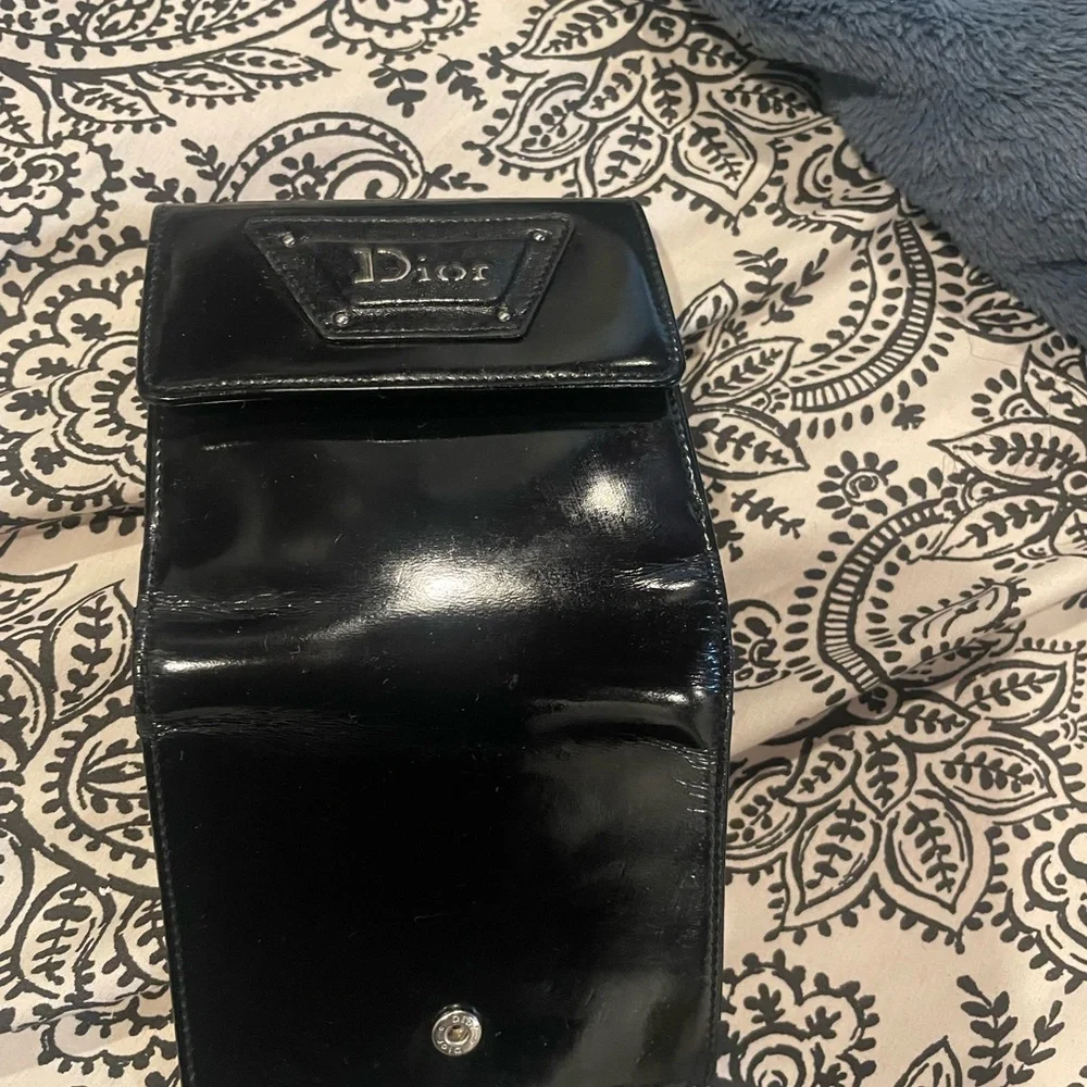 CHRISTIAN DIOR CHRISTIAN DIOR 2000S HARDCORE BLACK FOLIO WALLET